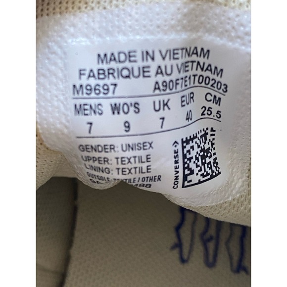 Converse All Star Navy Blue Canvas Sneaker Size M9697 Men's 7 Women 9 - Picture 6 of 7